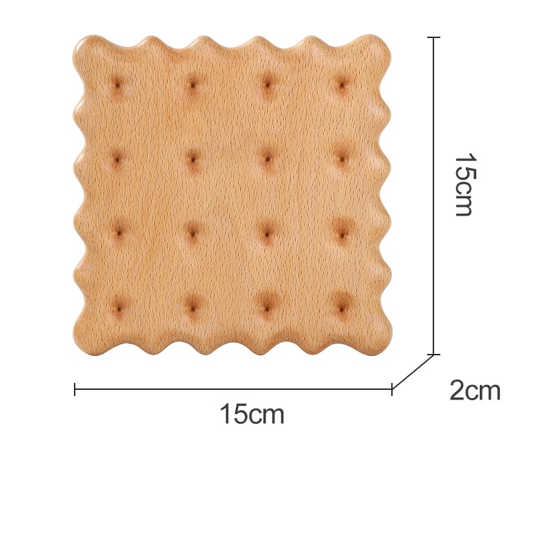 Wooden Art Cookie Design Coaster